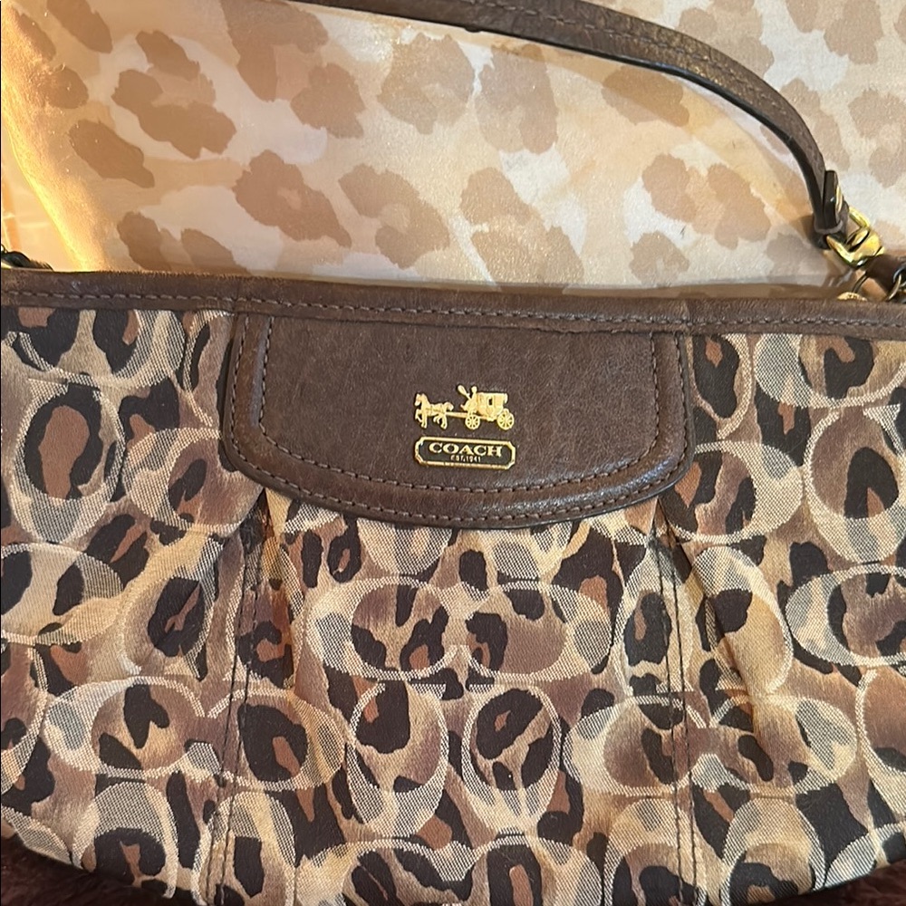 Coach Brown Leopard Print Women's Bag